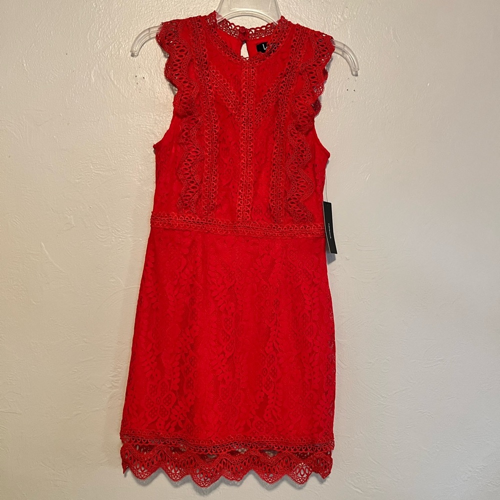 NWT Lulu’s red lace cocktail party dress size small